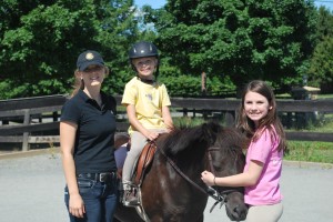 Ali, Claudia, Madison and Cupcake at Summer Horse Camp
