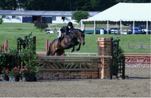 Junior Hunter Horse Training Student at Show -  Alaina Rhee showing her Mandalay Bay in the Junior Hunters at the Loudoun Benefit Horse Show